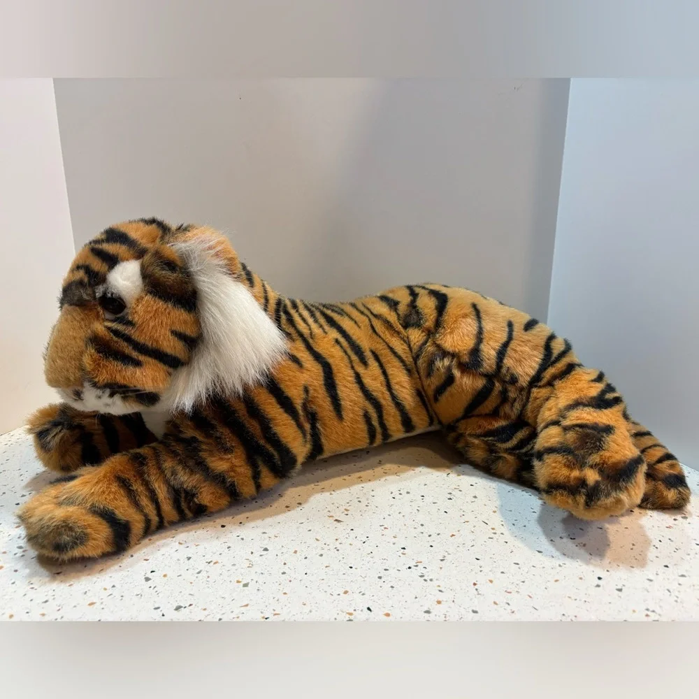 Vintage WEGO Tiger Plush‎ Stuffed Animal Korea Laying Jungle Cat 9115T